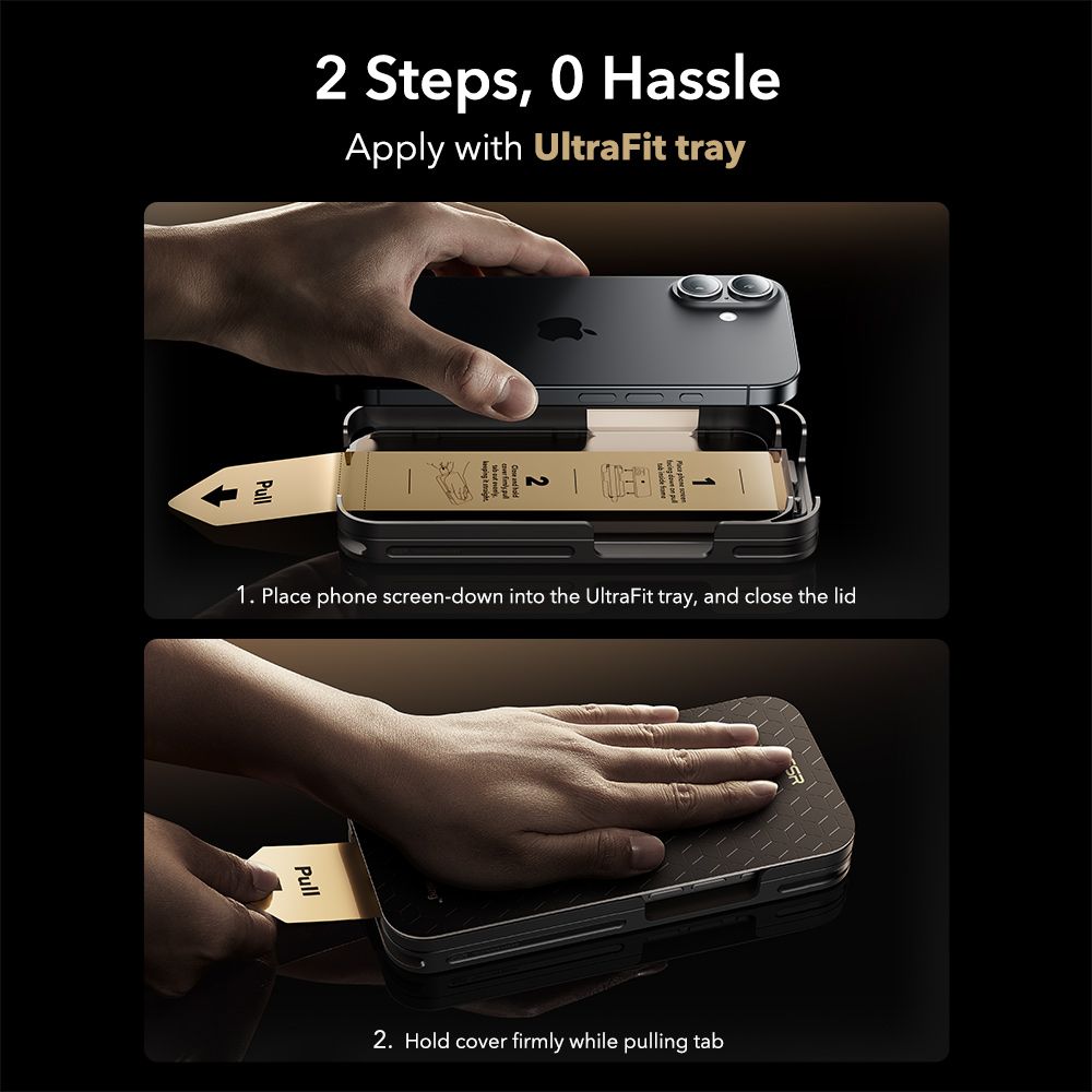 ESR UltraFit Armorite Pro Tempered Glass for iPhone 16 Pro / 17 - Transparent_4