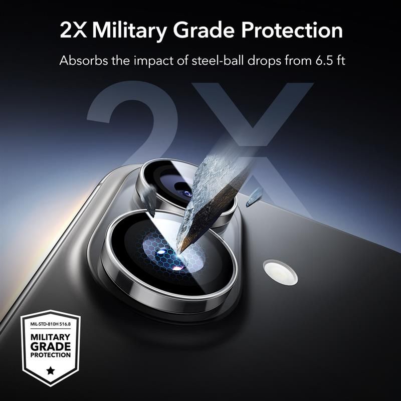 ESR Armorite Camera Cover for iPhone 16 / 16 Plus / 17 - Transparent_4