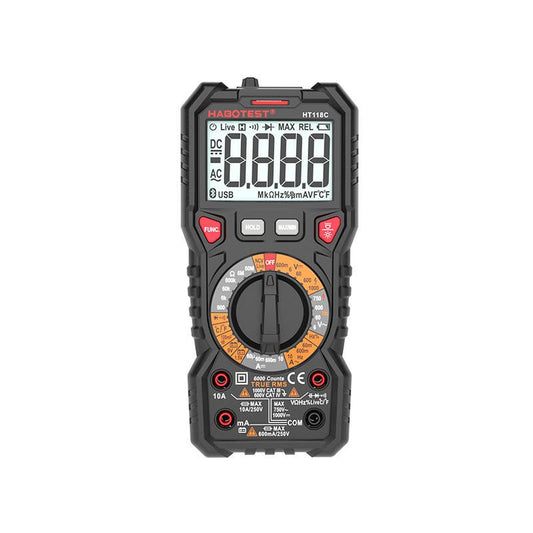 Digital Multimeter with Flashlight Habotest HT118C, True RMS, NCV, battery testing_0