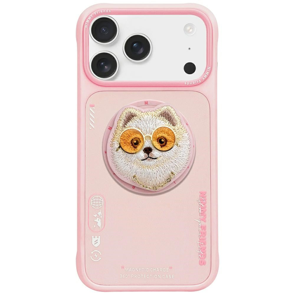 Nimmy Glasses Cool Dog MagSafe Case for iPhone 17 Pro - Pink_0