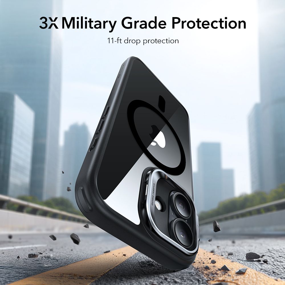 ESR Classic Hybrid Kickstand MagSafe Case for iPhone 17 - Clear Black_5