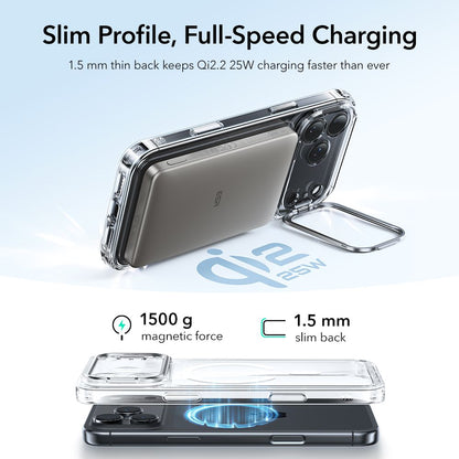 ESR Classic Hybrid Kickstand MagSafe Case for iPhone 17 Pro - Clear_3