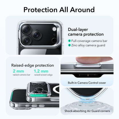 ESR Classic Hybrid Kickstand MagSafe Case for iPhone 17 Pro Max - Clear_1