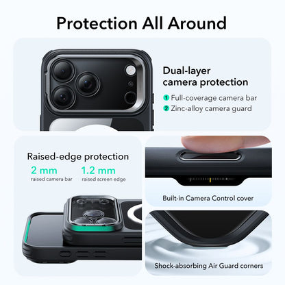 ESR Classic Hybrid Kickstand MagSafe Case for iPhone 17 Pro Max - Clear Black_1
