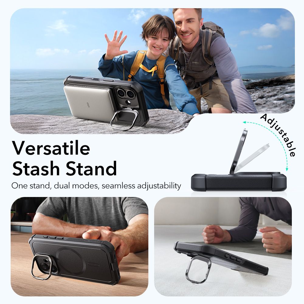 ESR Cyber ​​Kickstand MagSafe Case for iPhone 17 - Black_2