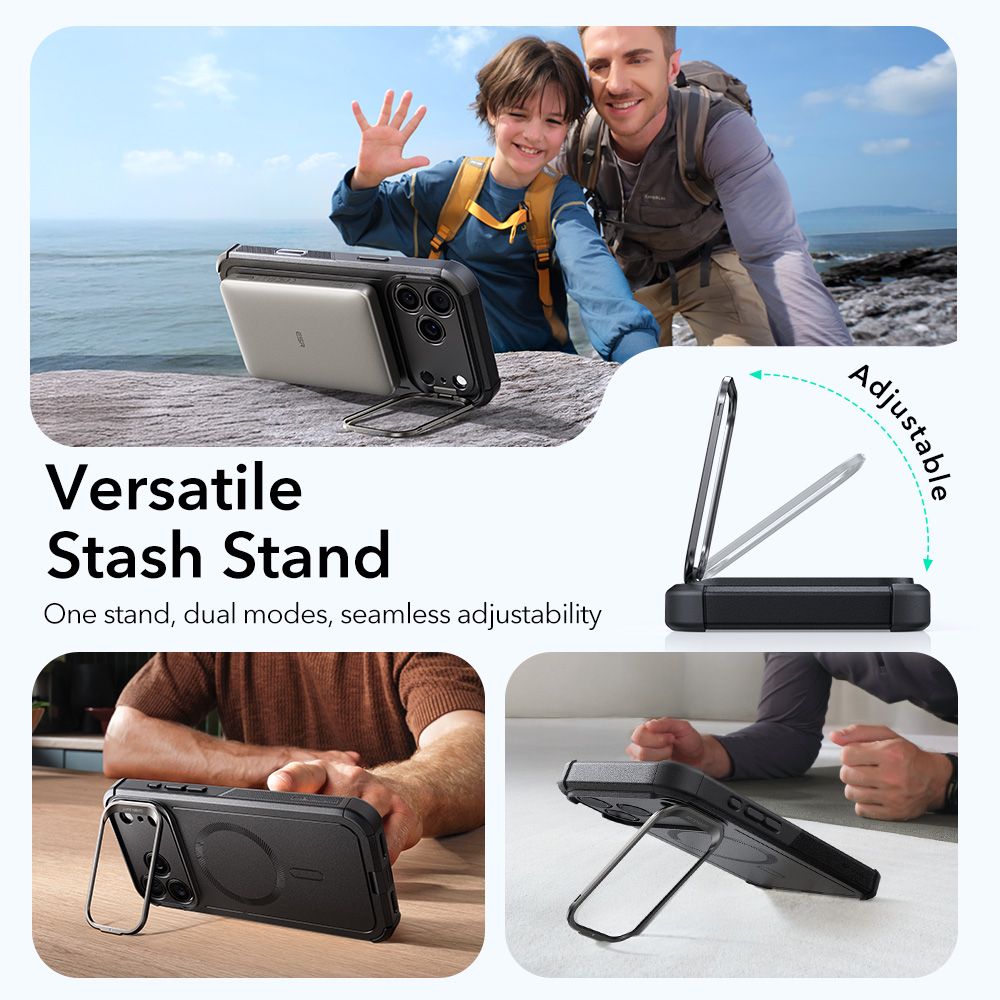 ESR Cyber ​​Kickstand MagSafe Case for iPhone 17 Pro - Black_2