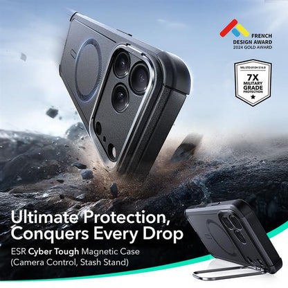 ESR Cyber ​​Kickstand MagSafe Case for iPhone 17 Pro Max - Black_5
