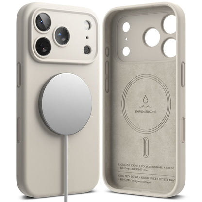 Ringke Silicone Magnetic MagSafe Case for iPhone 17 Pro Max - Beige_1