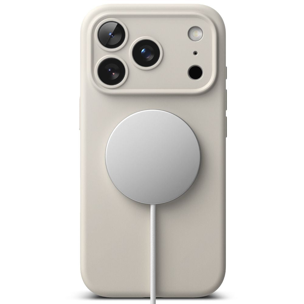 Ringke Silicone Magnetic MagSafe Case for iPhone 17 Pro Max - Beige_4