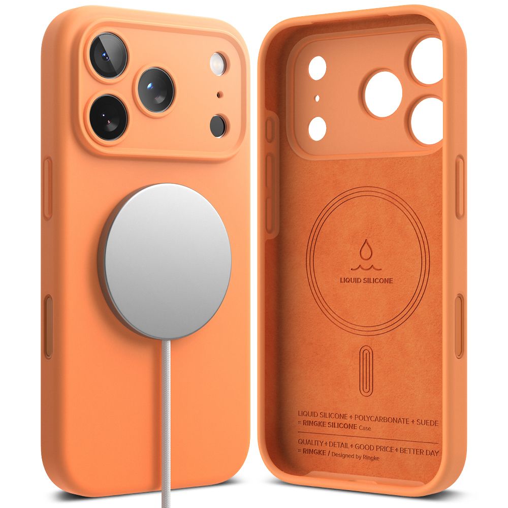 Ringke Silicone Magnetic MagSafe Case for iPhone 17 Pro Max - Orange_1