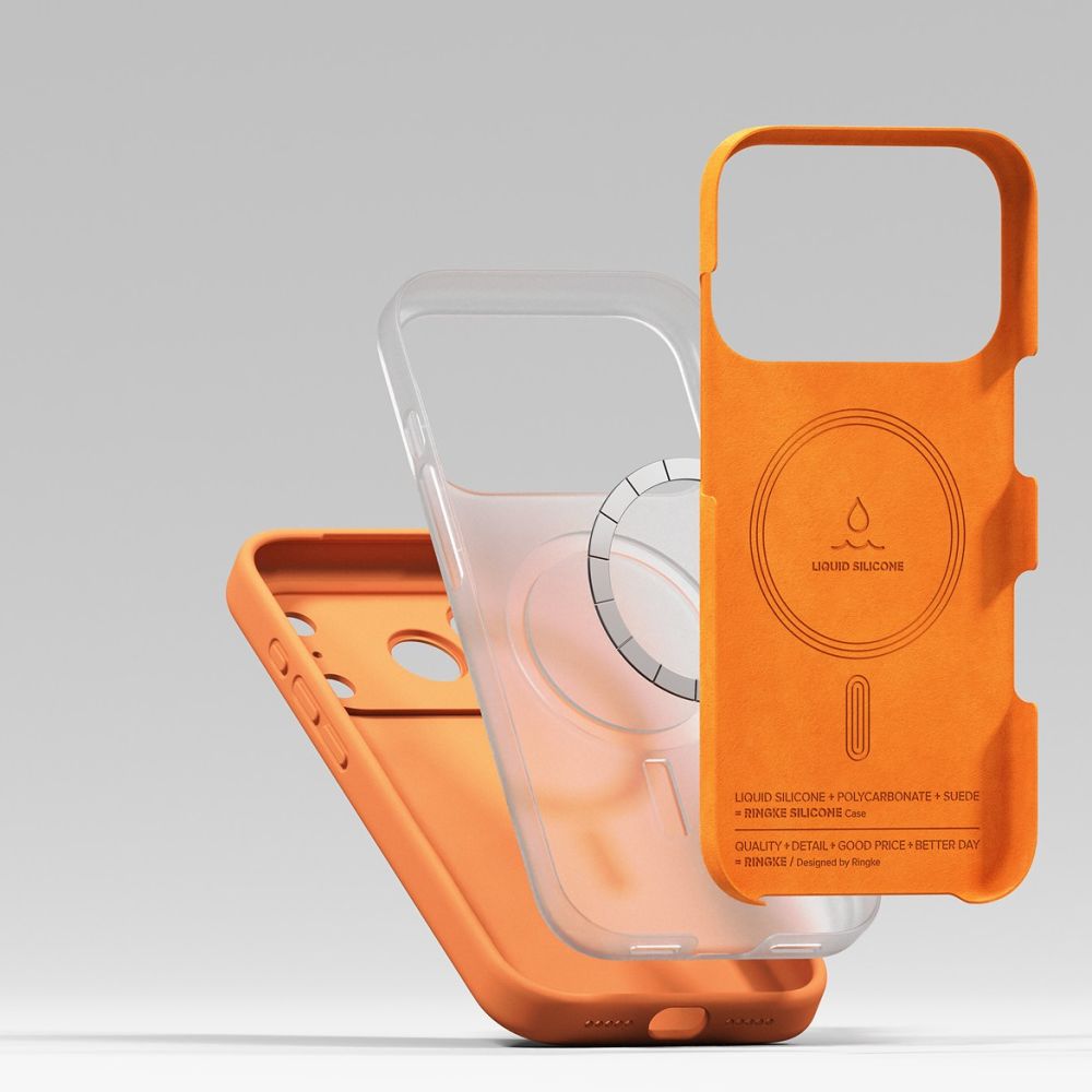 Ringke Silicone Magnetic MagSafe Case for iPhone 17 Pro Max - Orange_5