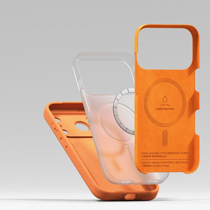 Ringke Silicone Magnetic MagSafe Case for iPhone 17 Pro Max - Orange_5
