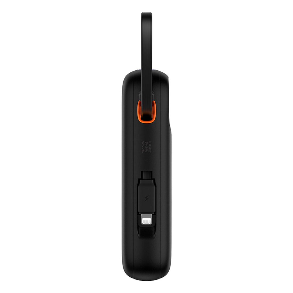 Baseus Qpow2 20000mAh 22.5W Powerbank with Dual Cable with Digital Display + Baseus Simple USB-C 3A Cable 0.3m (Black) - Black_2