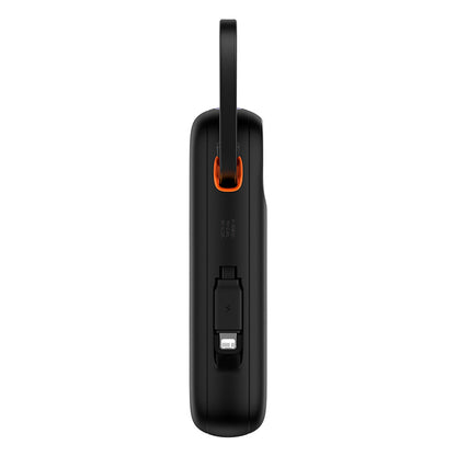 Baseus Qpow2 20000mAh 22.5W Powerbank with Dual Cable with Digital Display + Baseus Simple USB-C 3A Cable 0.3m (Black) - Black_2