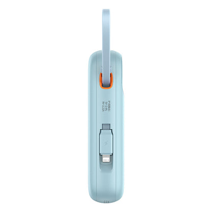 Baseus Qpow2 20000mAh 22.5W Powerbank with Dual Cable with Digital Display + Baseus Simple USB-C 3A Cable 0.3m (White) - Blue_2