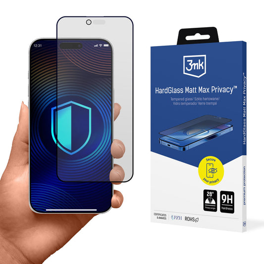 3mk Hardglass Matt Max Privacy Tempered Glass for iPhone 17 Air_0