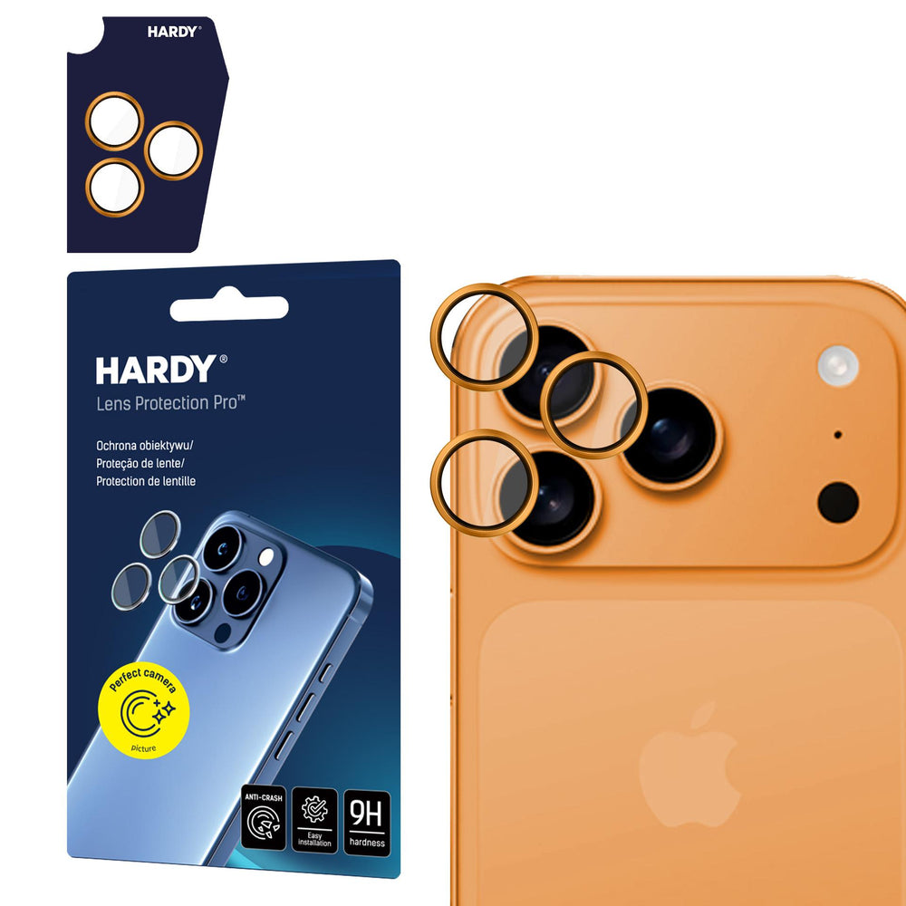 3mk HARDY Lens Protection Pro lens glass for iPhone 17 Pro / 17 Pro Max - orange_0