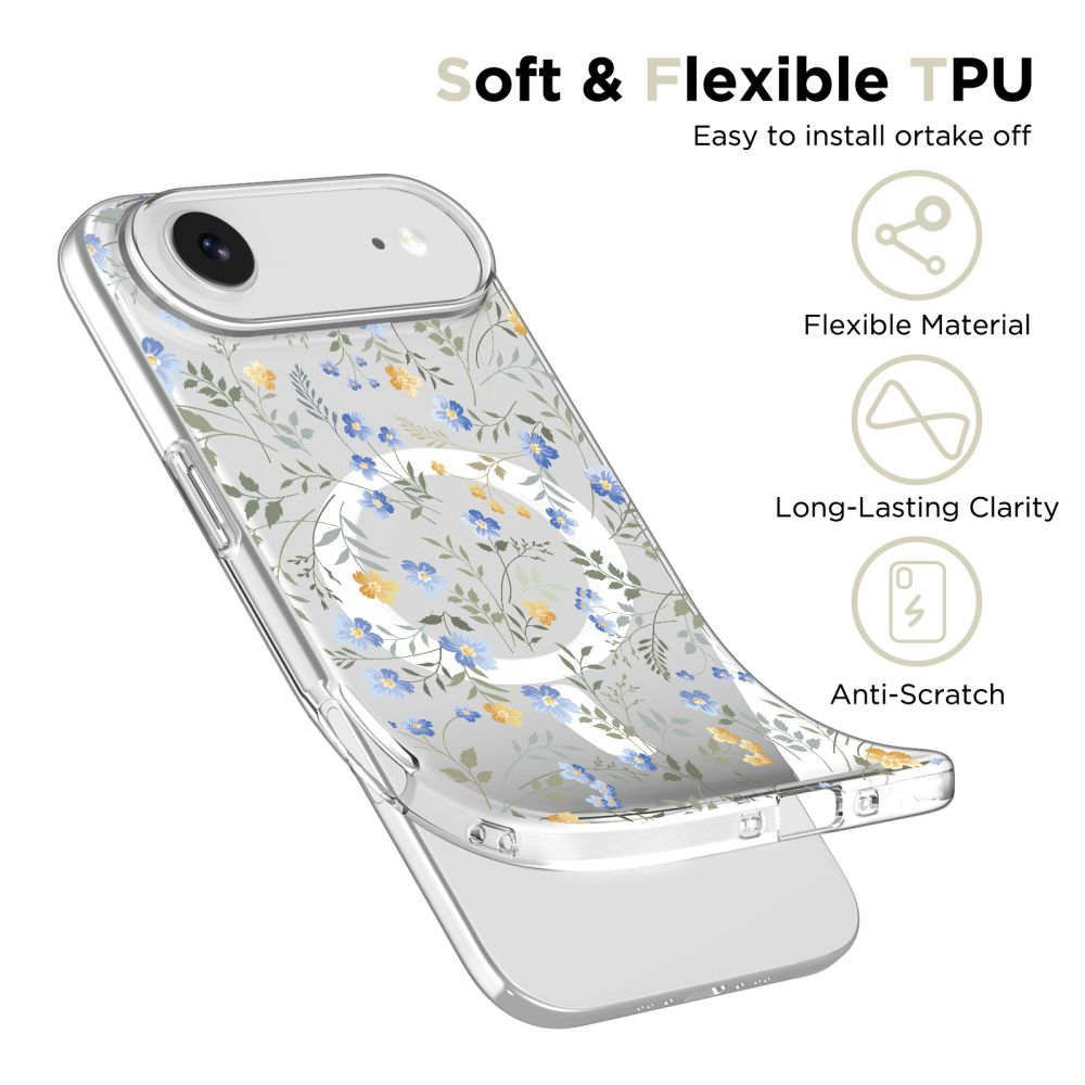 Tech-Protect FlexAir MagSafe Case for iPhone 17 Air - Daisies with Leaves_2