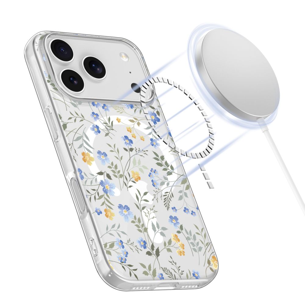 Tech-Protect FlexAir MagSafe Case for iPhone 17 Pro Max - Daisies with Leaves_1