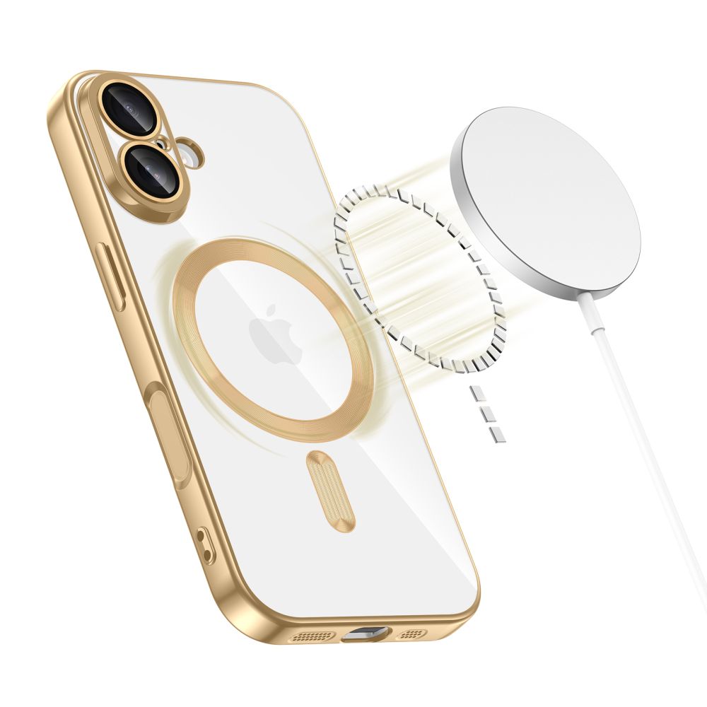 Tech-Protect MagFlex MagSafe Case for iPhone 17 - Transparent Gold_1