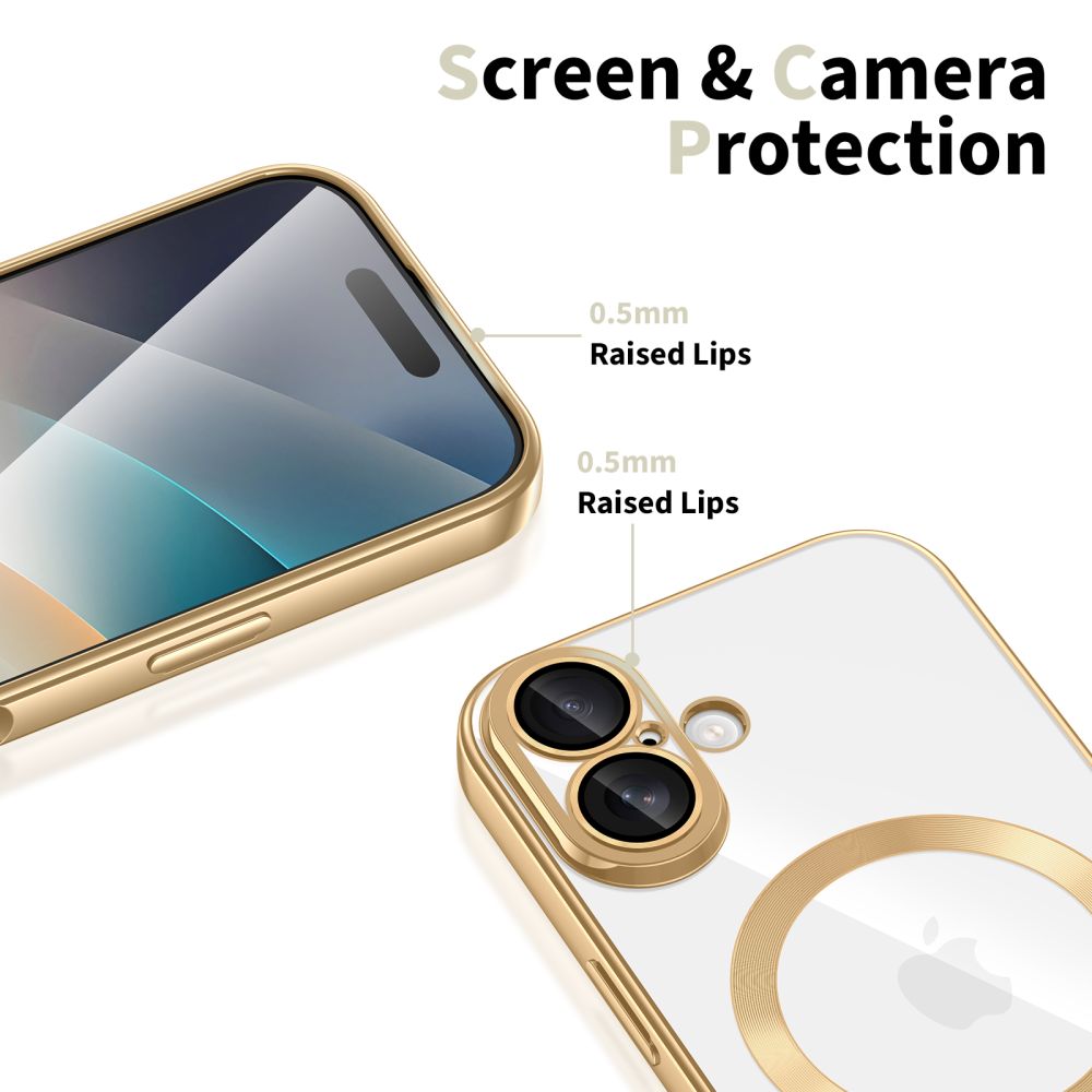 Tech-Protect MagFlex MagSafe Case for iPhone 17 - Transparent Gold_2