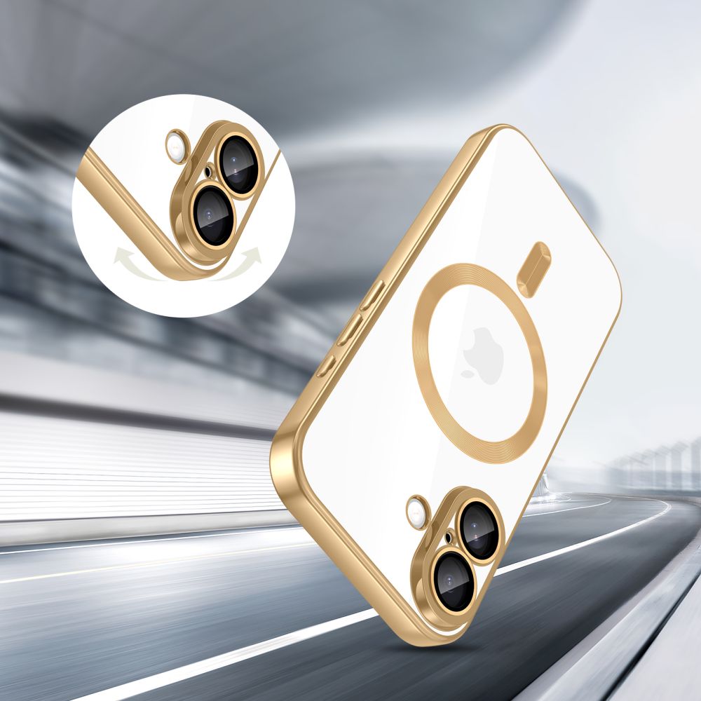 Tech-Protect MagFlex MagSafe Case for iPhone 17 - Transparent Gold_4