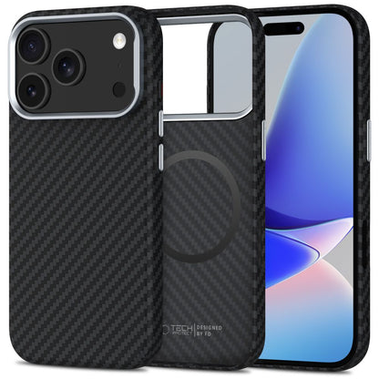 Tech-Protect Ion Carbon MagSafe Case for iPhone 17 Pro Max - Gray/Black_0