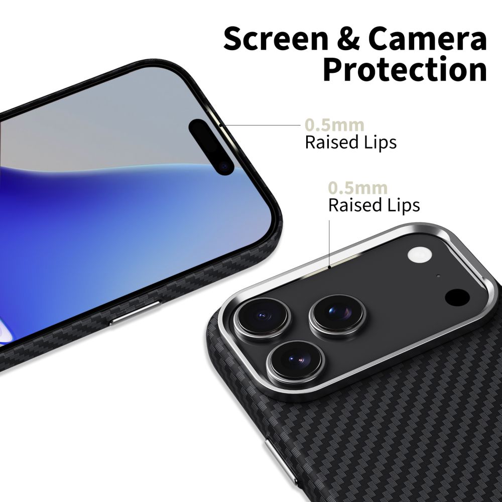 Tech-Protect Ion Carbon MagSafe Case for iPhone 17 Pro Max - Gray/Black_1