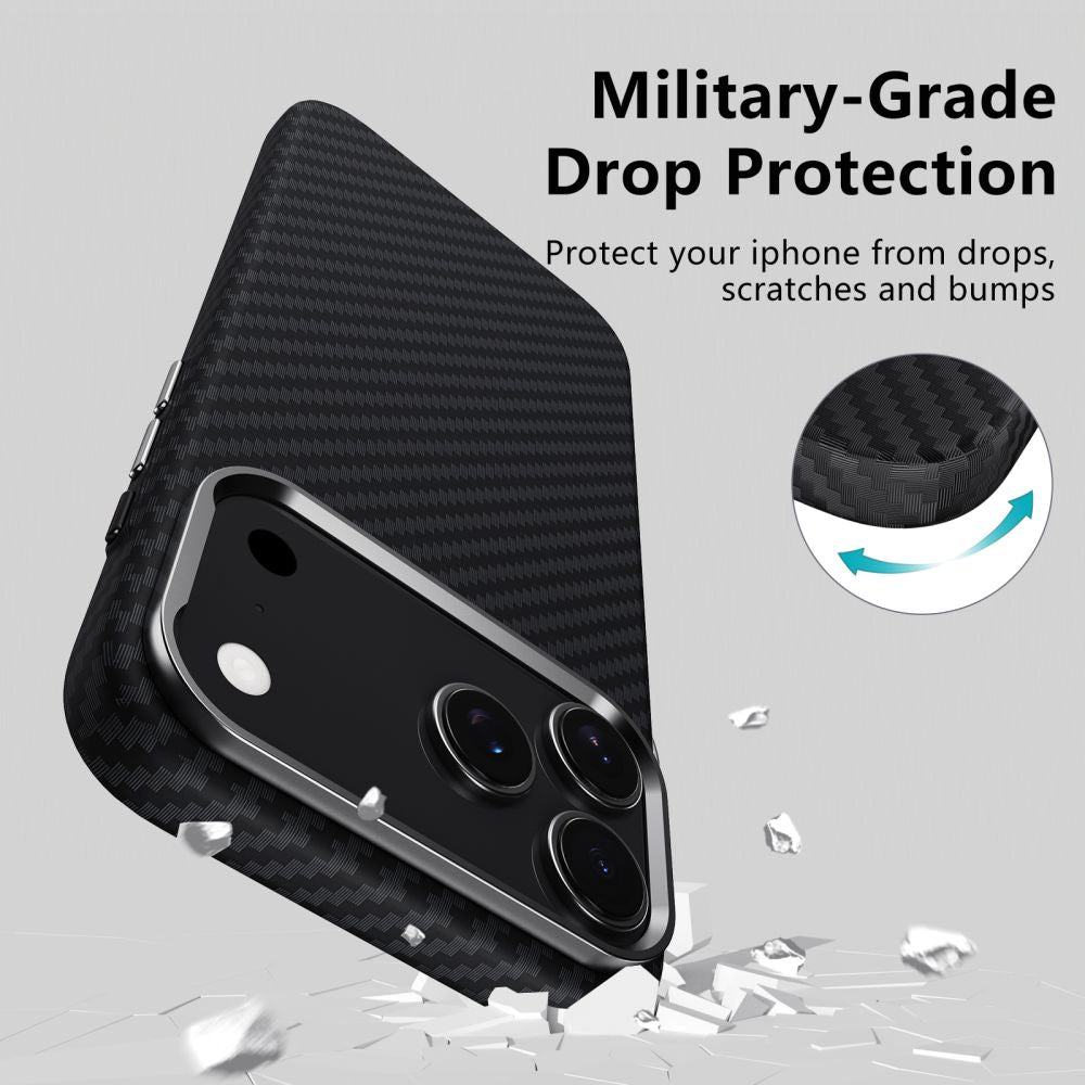Tech-Protect Ion Carbon MagSafe Case for iPhone 17 Pro Max - Gray/Black_3