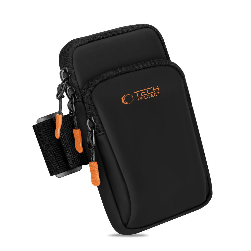 Tech-Protect M7 Universal Sport Armband Case - Black and Orange_3