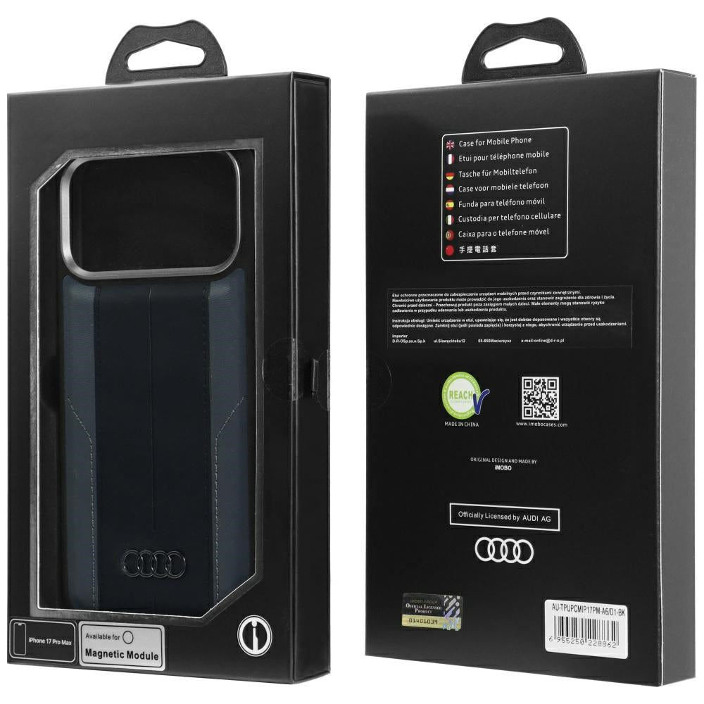 Audi A6 Synthetic Leather MagSafe Case for iPhone 17 Pro Max - Black_7