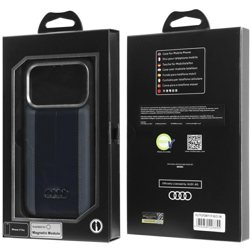 Audi A6 Synthetic Leather MagSafe Case for iPhone 17 Pro - Black_9
