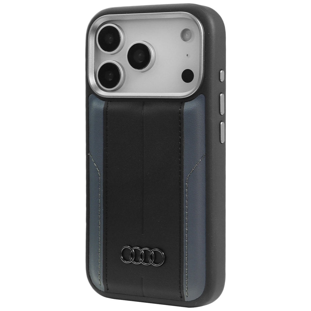 Audi A6 Synthetic Leather MagSafe Case for iPhone 17 Pro - Black_2