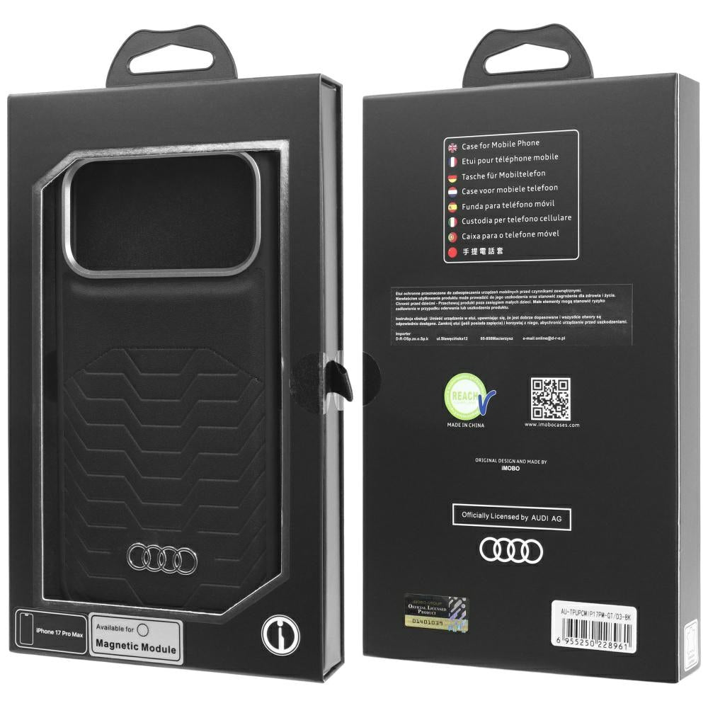 Audi GT Synthetic Leather MagSafe Case for iPhone 17 Pro Max - Black_9