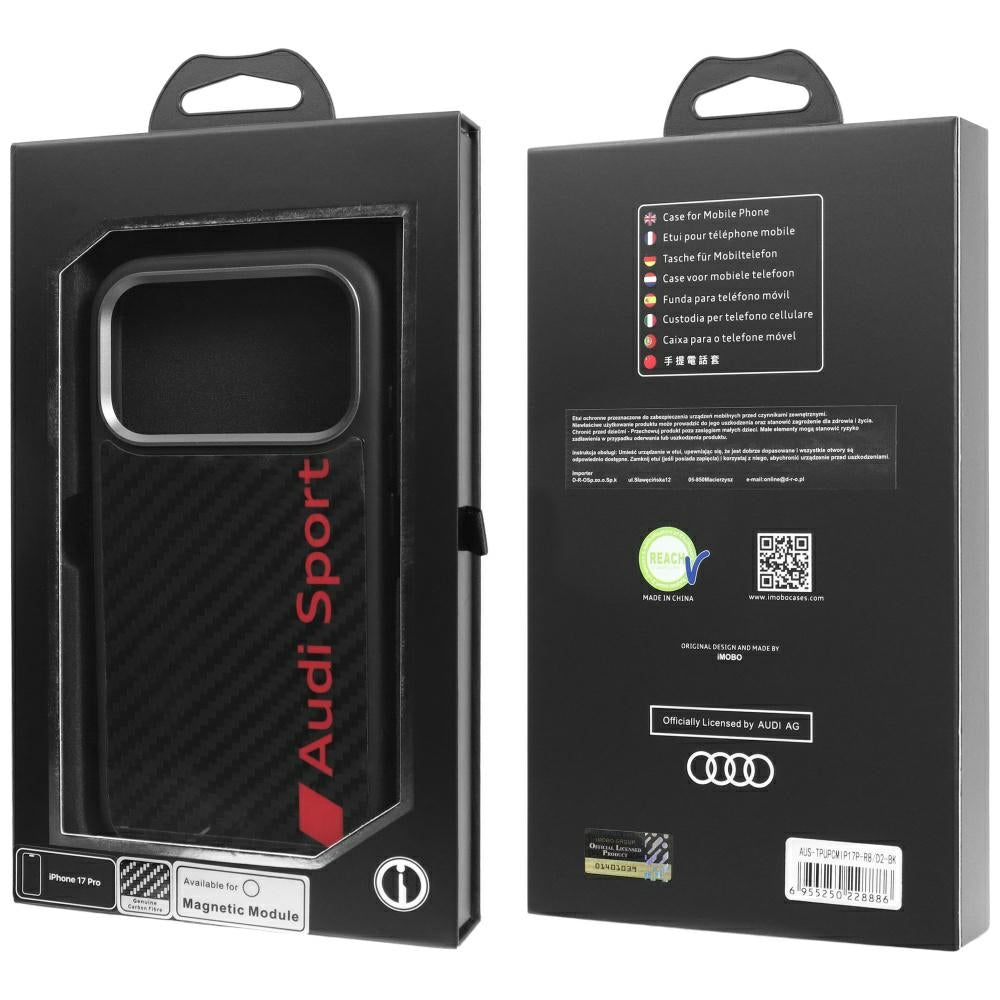 Audi R8 Carbon Fiber MagSafe Case for iPhone 17 Pro - Black_9