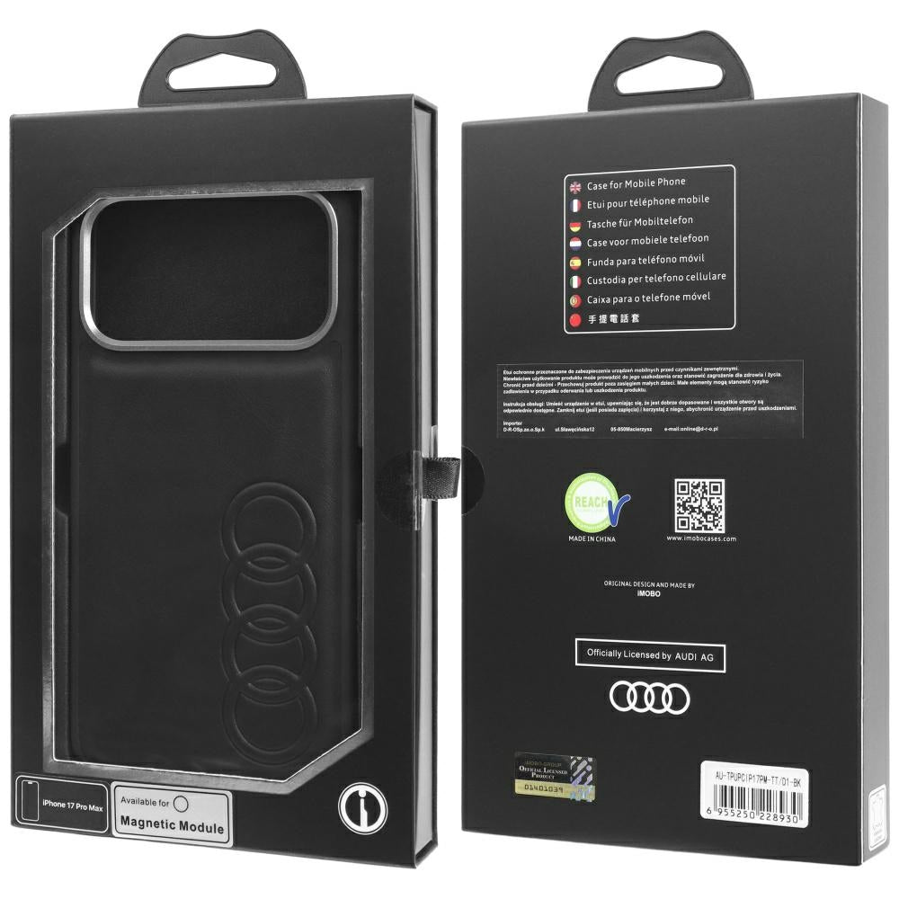Audi TT Synthetic Leather MagSafe Case for iPhone 17 Pro Max - Black_9
