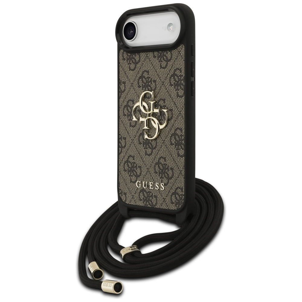 Guess 4G Big Logo Cord Stap Crossbody Case for iPhone 17 Air - Brown_1