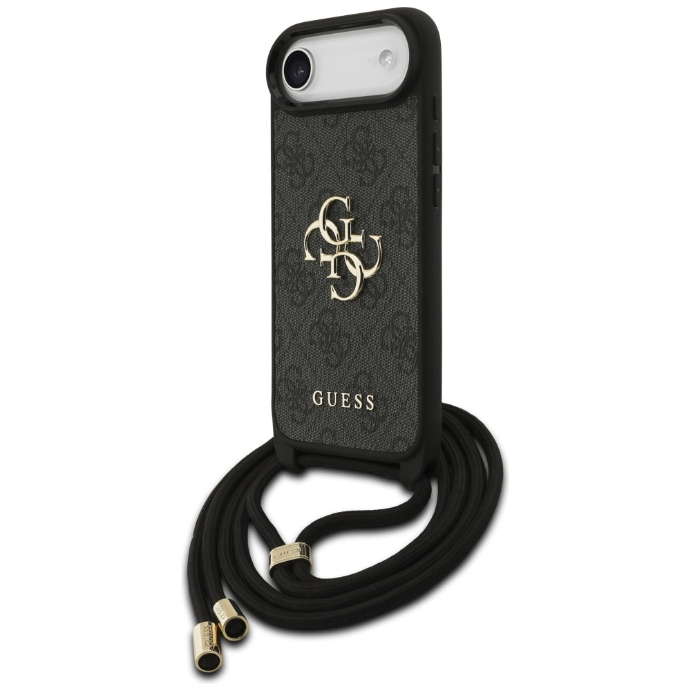 Guess 4G Big Logo Cord Stap Crossbody Case for iPhone Air - Black_1