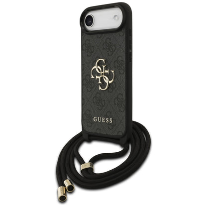 Guess 4G Big Logo Cord Stap Crossbody Case for iPhone Air - Black_1