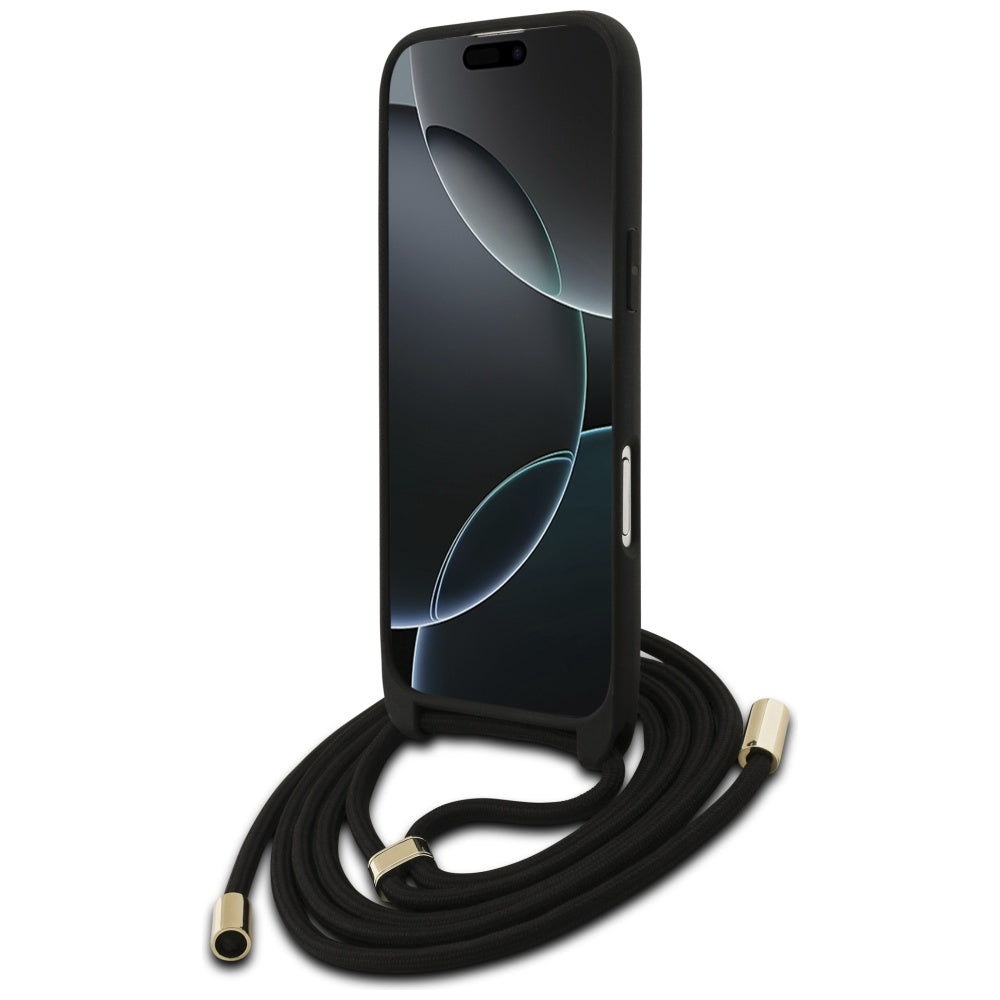 Guess 4G Big Logo Cord Stap Crossbody Case for iPhone Air - Black_3