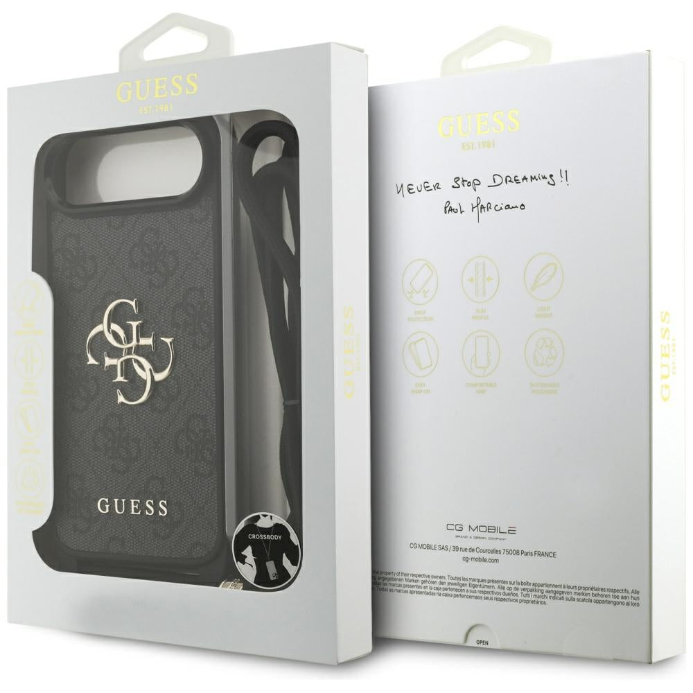 Guess 4G Big Logo Cord Stap Crossbody Case for iPhone Air - Black_6