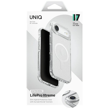 Uniq LifePro Xtreme Magclick Charging Case for iPhone 17 Air - Transparent-Glitter_5