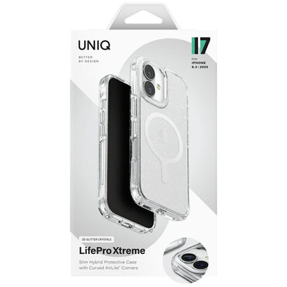 Uniq LifePro Xtreme Magclick Charging Case for iPhone 17 - Transparent-Glitter_5