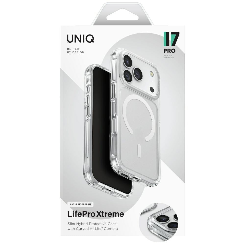 Uniq LifePro Xtreme Magclick Charging Case for iPhone 17 Pro - Clear-Glitter_5