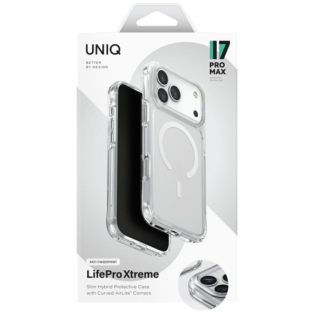 Uniq LifePro Xtreme Magclick Charging Case for iPhone 17 Pro Max - Clear-Glitter_5