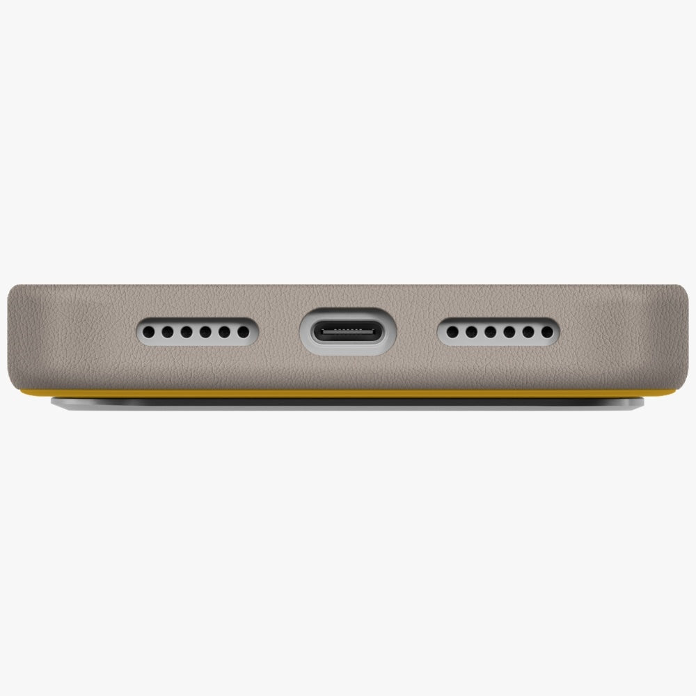 Uniq Lyden DS Case for iPhone 17 Pro Max Magclick Charging - Yellow-Gray_3