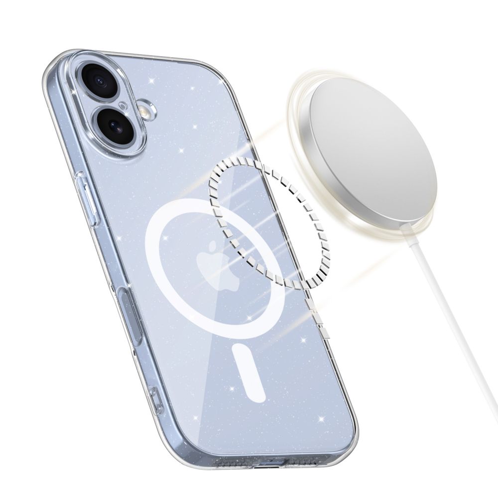 Tech-Protect FlexAir MagSafe Case for iPhone 17 - Clear Glitter_1