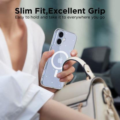 Tech-Protect FlexAir MagSafe Case for iPhone 17 - Clear Glitter_3