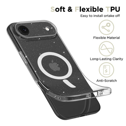 Tech-Protect FlexAir MagSafe Case for iPhone 17 Air - Clear Glitter_2