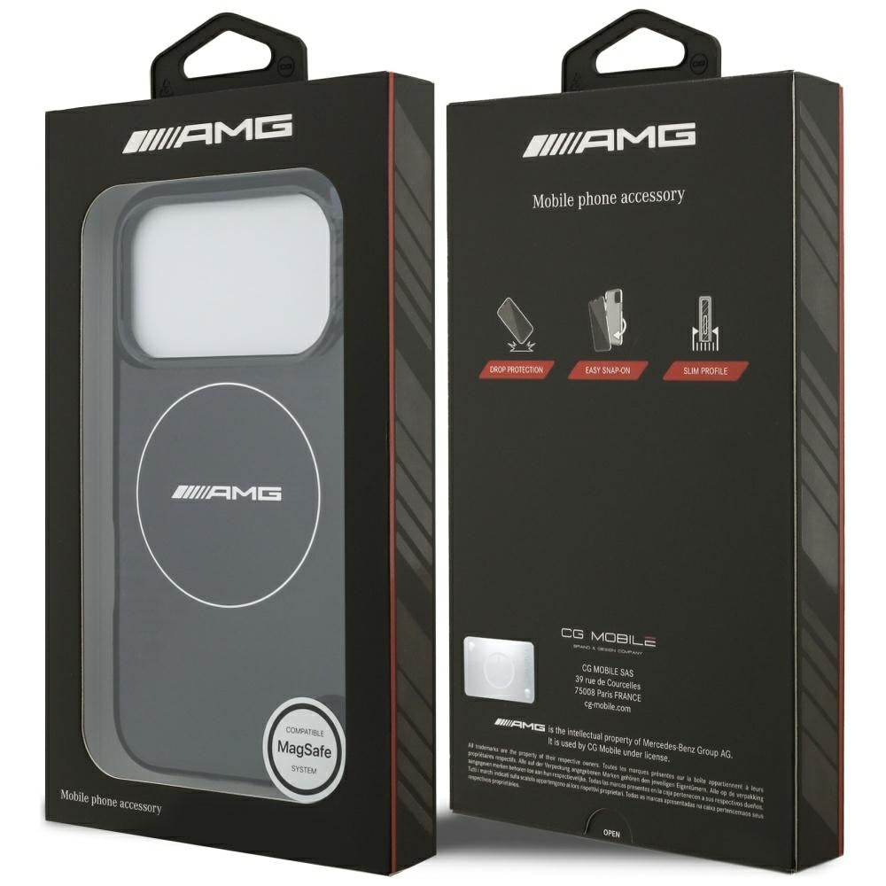 AMG Double Layer Transparent Smocked MagSafe Case for iPhone 17 Pro - Black_7
